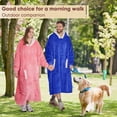 thumbnail image 7 of XIECUVA Wearable Blanket Hoodie, Flannel Sherpa Fleece, Warm and Cozy Giant Sweatshirt for Adult, Woman and Man, One Size Fits All (Klein Blue), 7 of 7