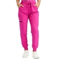 thumbnail image 2 of RXIRUCGD Women's High Waisted Drawstring Wide Leg Ankle Strap With Pocket Work Pants, Hot Pink, Size: S, 2 of 7