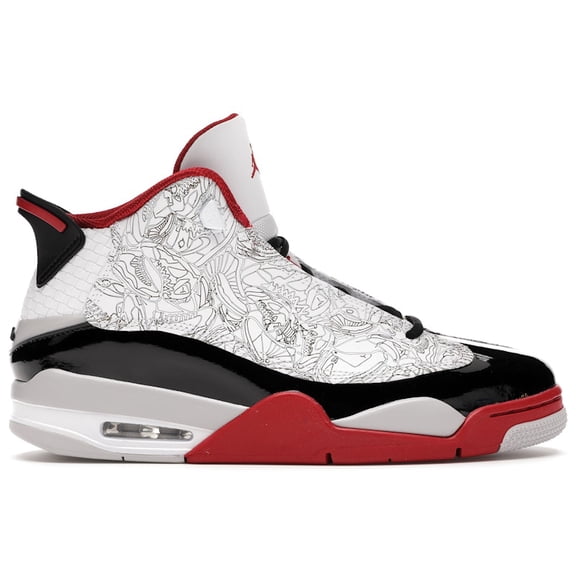 Jordan Men's Dub Zero White Varsity Red Shoes, from StockX