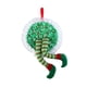 thumbnail image 3 of Corona navideña de patas de elfo tejidas. Adornos para el árbol de Navidad para la puerta principal. Verde, 3 of 9