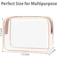 thumbnail image 5 of Emapoy Clear Makeup Bag, Waterproof Travel Toiletry Bag for Women Men, Lotus Root Pink, 3 Pcs, 5 of 7