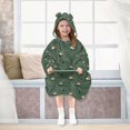 thumbnail image 7 of FORMRS Wearable Blanket Hoodie with Sleeves for Kids Cozy Flannel Sweatshirt, Christmas Forest, 7 of 7