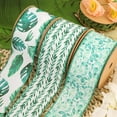 thumbnail image 2 of LaRibbons 2 1/2" Wired Ribbon | All Over Leaf | 10 Yard Roll, 2 of 7