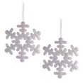 thumbnail image 2 of Design Imports CAMZ38018 Hanging Foam Snowflake, Silver - Set of 2, 2 of 10