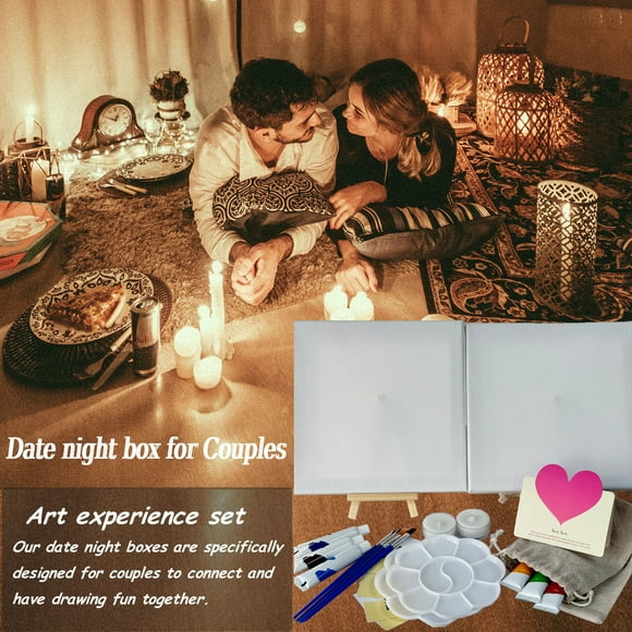 Pntutb Kit Bricolage pour Couples Boîte d'Expérience pour Couples Cadeau pour Couples Boîte Cadeau d'Anniversaire Ensemble d'Expérience Artistique Cadeau de Mariage Végane