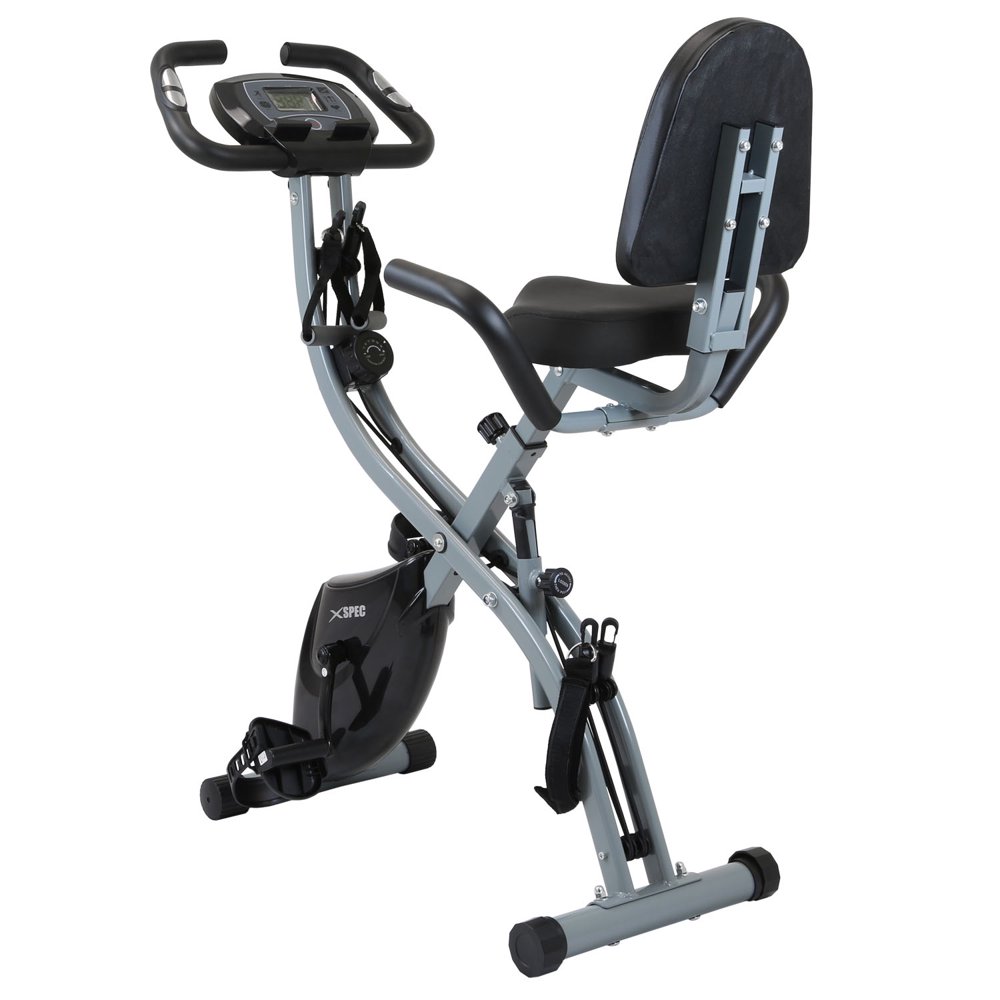 Xspec Upgraded Dual Recumbent Foldable Exercise Bike