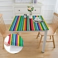 thumbnail image 2 of BANET for Decorations, Large Square Fringe Cotton Serape Blanket Bright Colors Table Cover Table Cloth Picnic cover white, 2 of 8