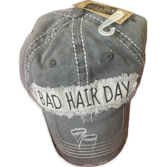 Kabethos Distressed Baseball Cap, Gray