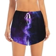 thumbnail image 2 of Salouo Purple And Blue Nebula Print Women's 2 in 1 Running Shorts Double-Layer Shorts Athletic Workout Gym Yoga Shorts Running Shorts for Women-Large, 2 of 7