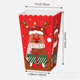 thumbnail image 4 of Caja de palomitas de maíz de Navidad, suministros para fiestas navideñas, muñeco de nieve, Papá Noel, película familiar, caja de dulces, decoraciones para fiestas de Navidad, 4 piezas, 4 of 4