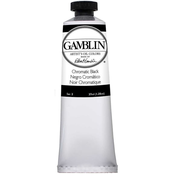 Gamblin Artist Grade Oil Color, 37ml, Chromatic Black