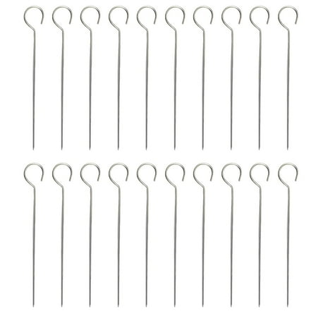 50PCS 6.1 Inch Metal Skewers for Kabobs, Grilling, Shish Kabob, Chicken, Roast Goose, Barbecue, Turkey Trussing Needles