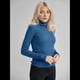 thumbnail image 5 of Suéteres Acanalados para Mujer, Lindos Suéteres de Punto de Cuello Alto, Ajustados y Cálidos Azul Vaquero un Tamaño, 5 of 8