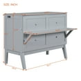 thumbnail image 5 of Miekor Furniture Full Size Murphy Bed with USB Port and removable Shelves on Each Side,Gray W5UAAE, 5 of 9