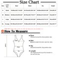 thumbnail image 2 of Efsteb Women Swimsuit Clearance Solid Color Fashion Bathing Suit Summer Swim Swimsuits Beach Bikini Slim Swimwear (Red,M), 2 of 4