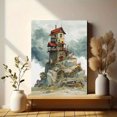 thumbnail image 6 of Mountain House Landscape Canvas Print, Ideal for Living Room, Bedroom, Office, Rustic Cabin Decor, 6 of 8
