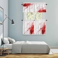 thumbnail image 5 of Marble Red Kitchen Curtains Sets for Windows 24 Inch Length, Gold White Modern Gradient Ocean Wavy Ripple Rod Pocket Window Treatments Tier Curtains and Valances Set for Bedroom/Bathroom, 5 of 8