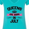 thumbnail image 4 of Inktastic Queens Are Born in July Women's V-Neck T-Shirt, 4 of 5