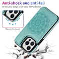 thumbnail image 3 of Funda para iPhone 12 Pro Max con tarjetero de piel sintética con estampado de flores de datura, 3 of 5