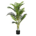 thumbnail image 4 of Indoor Plants, 61" Artificial Palm Tree With Pot, Set of 2, Green Artificial Flowers,Polyester,Polyethylene Outdoor Plants, Household Supplies & Décor, Flowers & Plants 61" Artificial Palm Tree With, 4 of 7