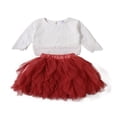 thumbnail image 1 of Baby Girls Set Lace T-shirt Tops Ruffles Tulle Tutu Skirts Outfit, 1 of 6