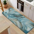 thumbnail image 5 of Blue Gold Marble Pattern Kitchen Rug Mat,Kitchen Runner Rugs Non Skid Washable,Decorative Kitchen Floor Mats for Kitchen,Sink,Laundry,17"x47.2", 5 of 7