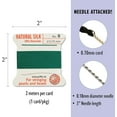 thumbnail image 2 of Griffin Silk Bead Cord Perlseide – Green Color – Size 6 (0.70mm) – 2 meters per card – Stainless Steel Needle Attached – For Knotting Pearls, Gemstones, Crystals and Beads, 2 of 7