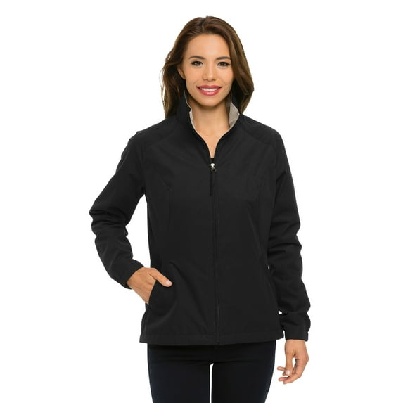 Tri-Mountain Radian JL5308 Womens Polyester Cotton Full Zip Jacket - Black/Khaki - X-Small