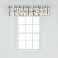 thumbnail image 2 of Ambesonne Cherry Blossom Valance Pack of 2, Parallel Branch, 54"X12", Black Beige, 2 of 2