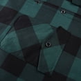 thumbnail image 4 of TANSILING Men's Hooded Flannel Shirt Jacket Fleece Lined Plaid Warm Casual Coat, 4 of 6