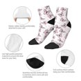 thumbnail image 6 of Bingfone Pink Butterflies (2) Design Patterned Men'S Women'S Casual Cotton Socks, 6 of 9