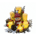 thumbnail image 2 of 2026 New Christmas Snowman Flameless Lighted Candle Centerpiece, Holiday Table Mantel Decor with Warm Glow, Festive Candle Decoration for Dining Room Living Room and Seasonal Gift, 2 of 4