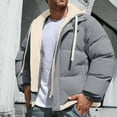 thumbnail image 6 of Maoxin Mens Jacket Men's Solid Color Thick Dake TwoLayer Windproof Pocket Zipper Hooded Outdoor Jacket Jackets for Men , Dark Gray , S, 6 of 6
