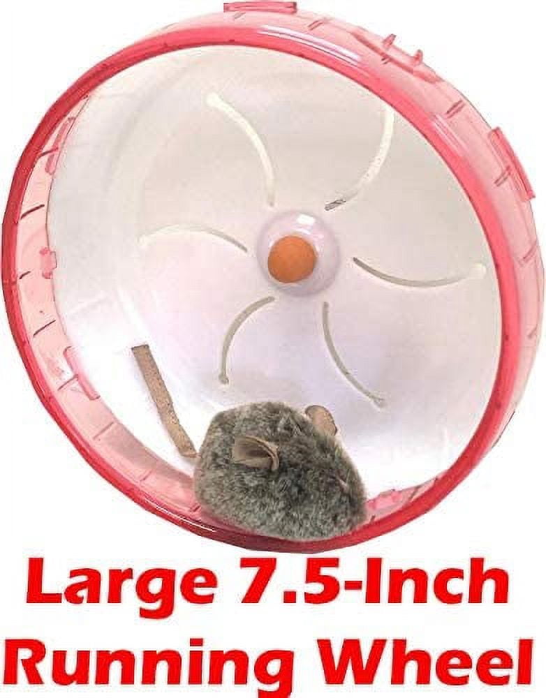 X-LARGE 2-Floor Deluxe Acrylic Clear Hamster Palace Mice House Hedgehog Guinea Pig Habitat Top Air Ventilation Large Running Wheel Water Bottle Tower Food Bowl Hide House Deep Base Expandable Outlet
