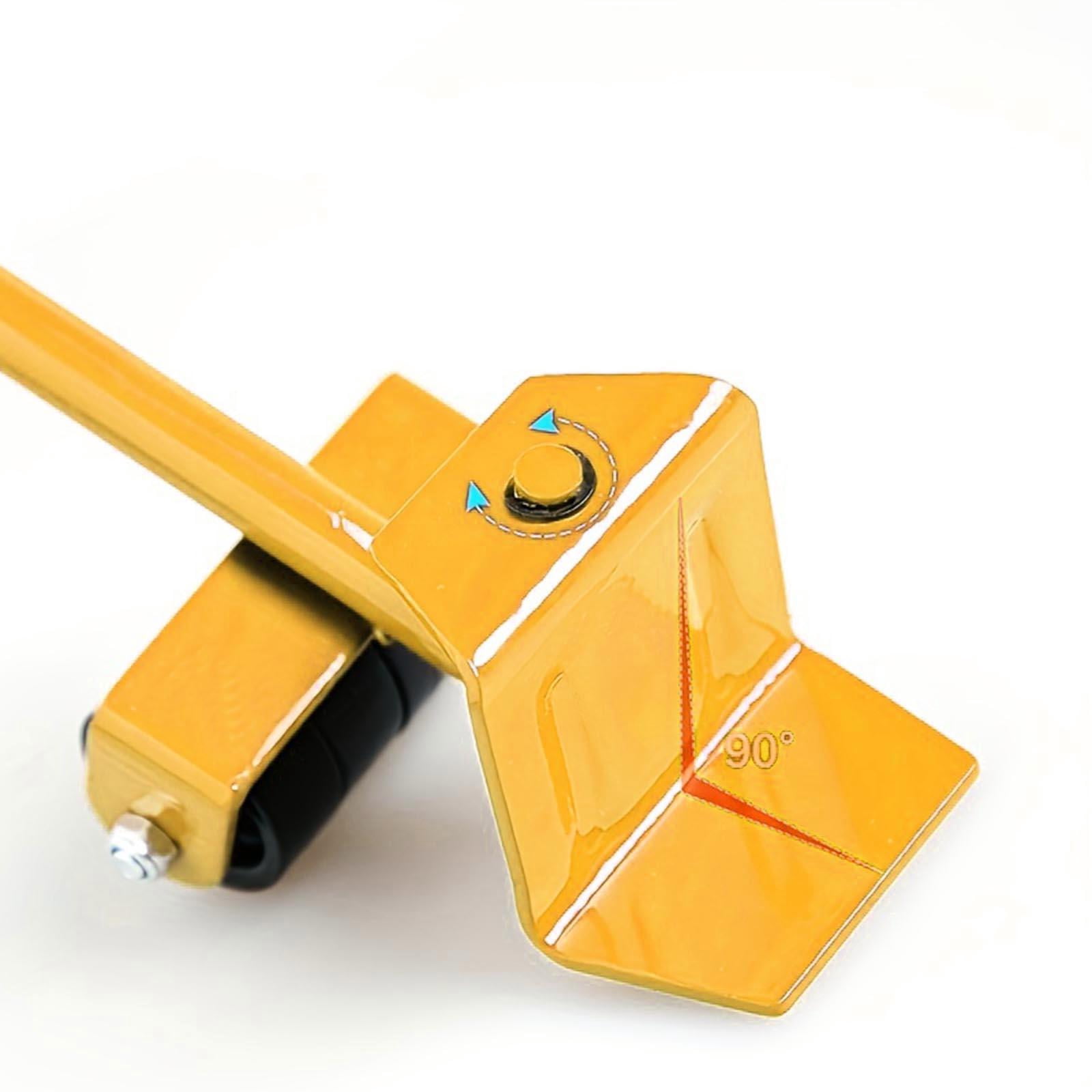 Furniture Moving Tool Set - Heavy Duty Mover with 4 Wheels, 1 Crowbar for Home, Office, Warehouse Moving