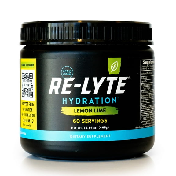 Redmond Re-Lyte® Hydration Drink Mix (Lemon Lime) 14.39 oz Jar
