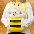thumbnail image 2 of Bolsa de invierno cálida para mascotas, linda mochila de mano con diseño de abeja, mochila para cachorros, bolso de hombro, accesorios para mascotas al por mayor, 2 of 5