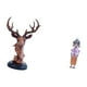 thumbnail image 5 of Figura decorativa de cabeza de ciervo, estatua de animal, decoración para el hogar, estatua decorativa de resina para mesita de noche, escritorio, est, 5 of 8