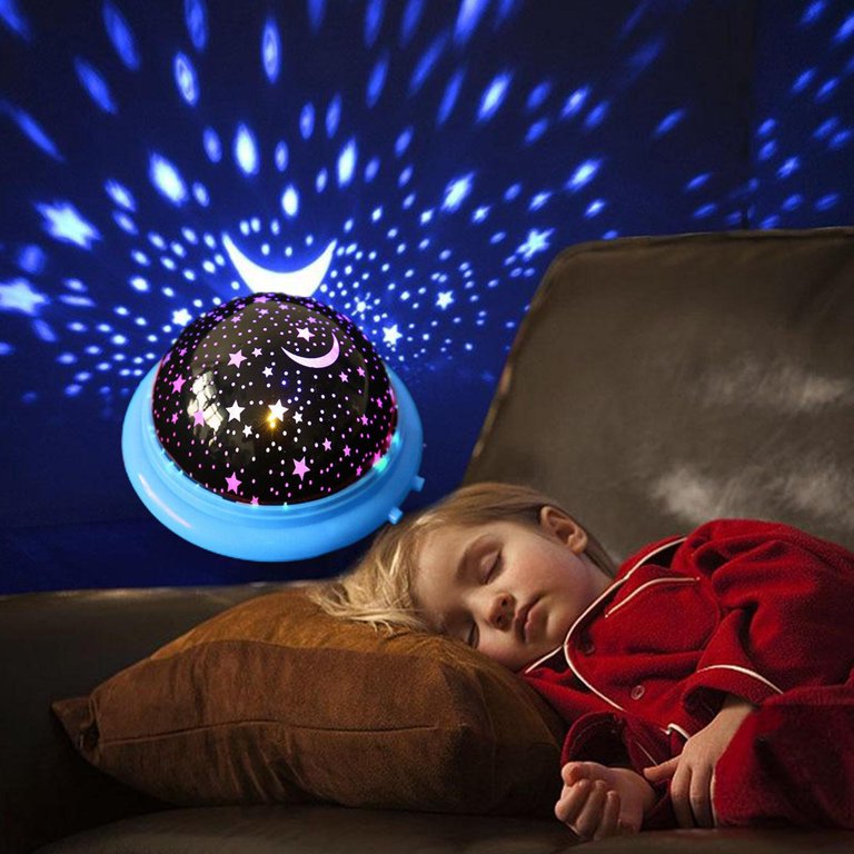 Rotating LED Light Projector – Kids Night Light, Mood Lamp With Stars & Moon For Room, Christmas