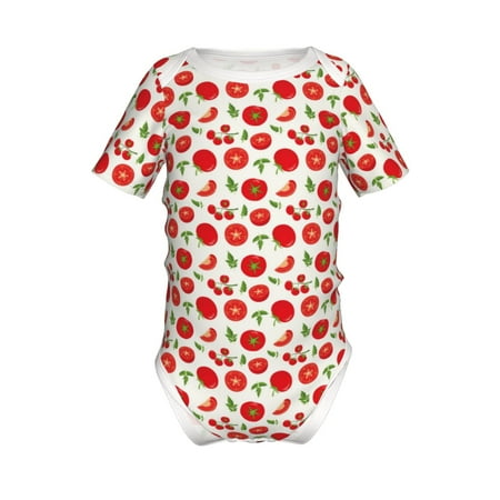 

Yiaed Fresh Red Tomato Print Infant Climbing Short Sleeve Onesie One-Piece Baby Bodysuit Clothes 0-12 Months -18 Months