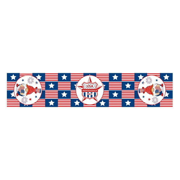 Chemin de Table en Lin / Bannière de Nappe Décorative 71 x 14 Po / Housses de Table à Rayures pour Décoration de Maison de Fête de Dîner Quotidienne