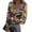 Gold #058, variant on Mardi Gras Shirts for Women Feathers Print Sparkly V Neck Tops Sequins Long Sleeve Gold Tunic Tops Dark Purple M