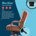 thumbnail image 6 of La-Z-Boy Symphony Executive Office Chair Bonded Leather Cognac and Graphite, 6 of 8