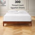 thumbnail image 2 of 6-PC Short Queen Egyptian 300-TC Cotton Sheet Set - 12" Deep Pockets with 1 Fitted Sheet, 1 Oversized Flat Sheet 4 Pillowcases - White, 2 of 7