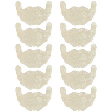 

10pcs Disposable Covers Lace Design Breathable Breast Lift Tape Adhesive Pasties - Size D (Khaki)