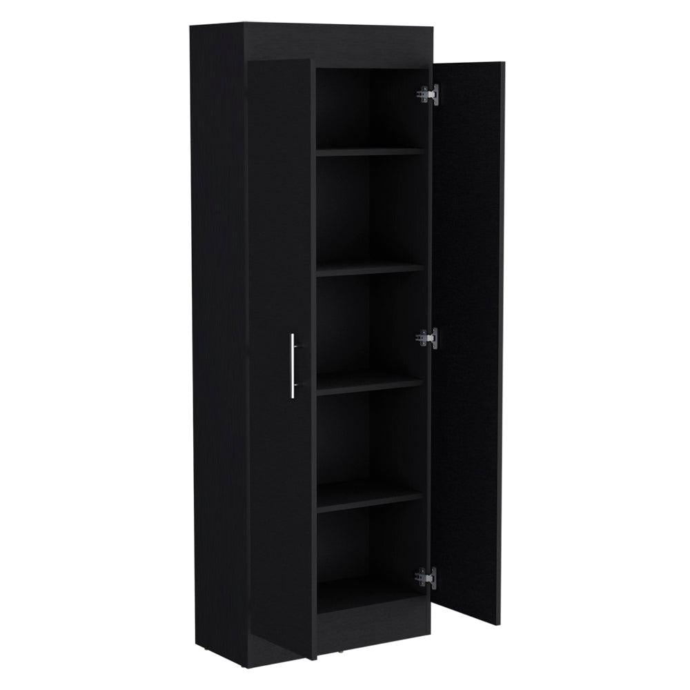 We Have Furniture Pantry Cabinet Clinton, Kitchen, Black