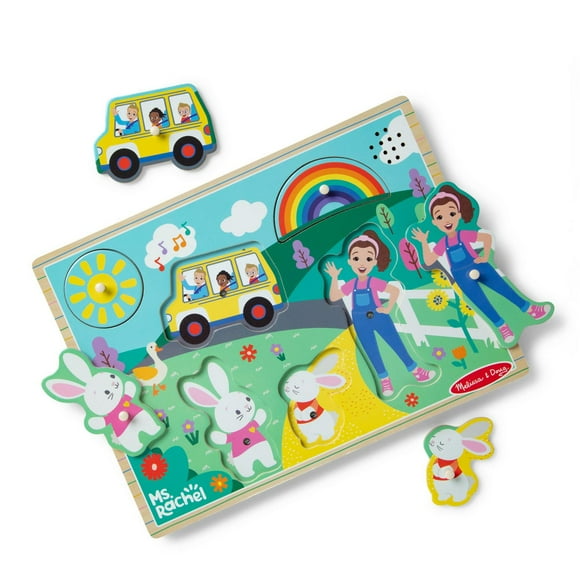 Melissa & Doug Ms. Rachel Wooden Song Puzzle Educational Toy for Babies, Toddlers - FSC Certified