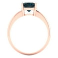 thumbnail image 4 of Clara Pucci 14K Rose Gold 2ct LondonBlueTopaz Solitaire Ring for Women, 4 of 7