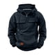 thumbnail image 1 of Blusa con capucha de manga larga para hombre, sudadera con cremallera lisa, sudadera con capucha para entrenamiento, sudadera deportiva con múltiples bolsillos para exteriores, chaquetas de invierno,, 1 of 5