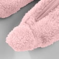 thumbnail image 5 of kids Fleece Footed Onesie Full-Zip Warm Daily Wear Jumpsuit Pink 3-9 Months, 5 of 9